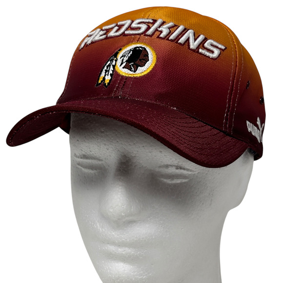 Vintage 90s Washington Redskins Hat Cap Commanders Gradient Puma Pro Line Red - Picture 1 of 10